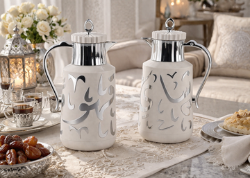 Royal Vacuum Flask Set – Silver Edition (1L)