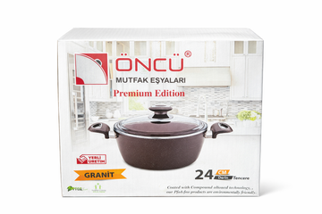 ÖNCÜ Granite Deep Pot – 24cm Premium Series