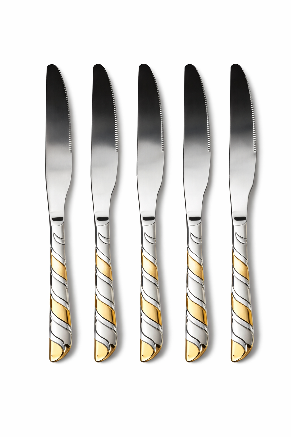 Twist Gold Steak Knife Set – 6 Piece