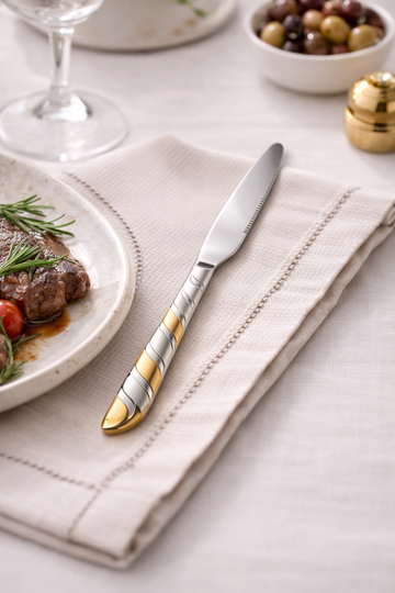 Twist Gold Steak Knife Set – 6 Piece