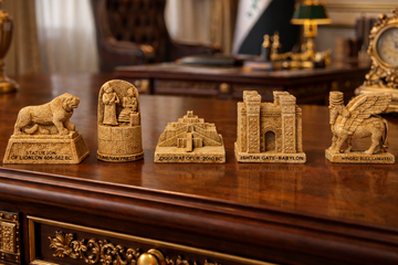 Mesopotamian Heritage Sculpture Set – Antique Stone Finish (5 Piece Display Set)