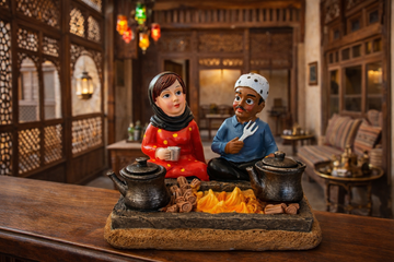 Iraqi Heritage Tea Scene – Traditional Chai (جاي) Sculpture