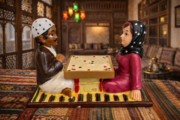 Iraqi Heritage Game Scene – Traditional Family Moments Sculpture