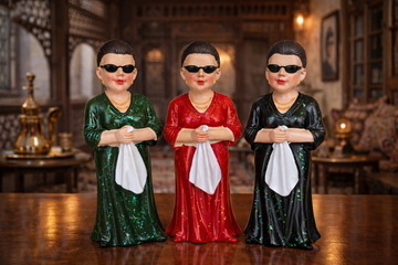Umm Kulthum Icon Figurine Set – 3 Piece Egyptian Music Collection