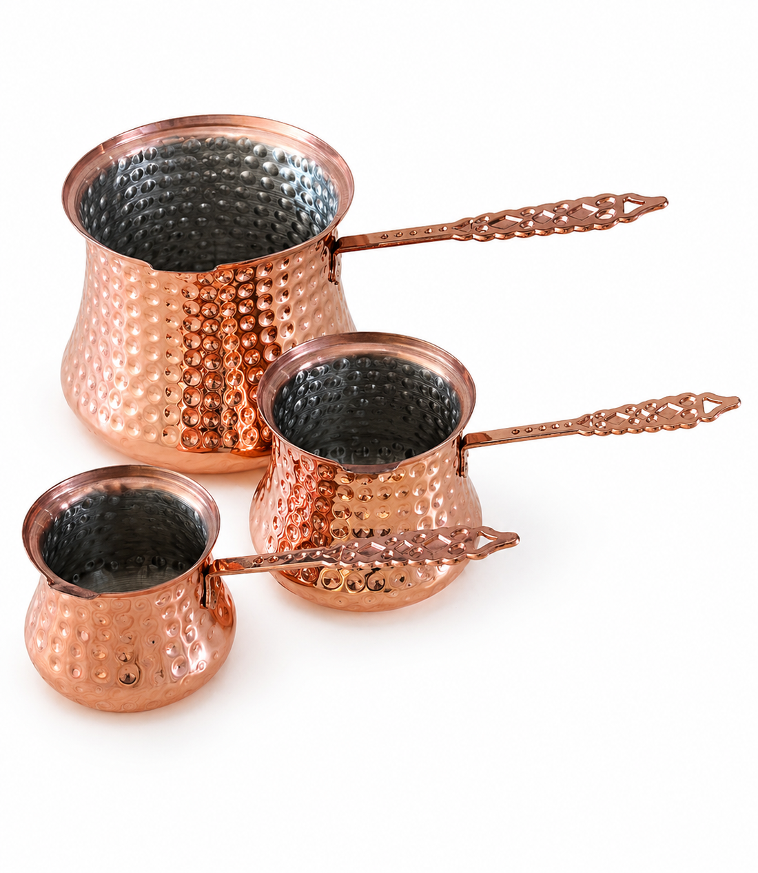 Hammered Stainless Steel Coffee Pot – Copper Finish Series