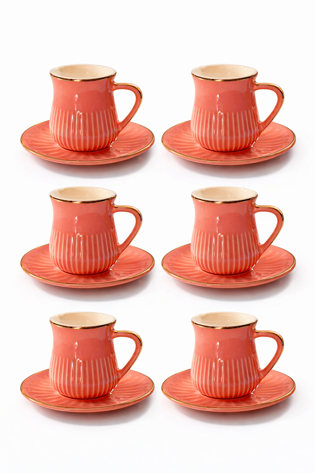 6 Zahra Blush Coffee Set