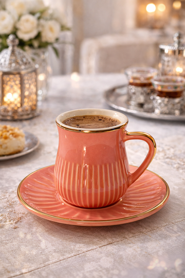 6 Zahra Blush Coffee Set