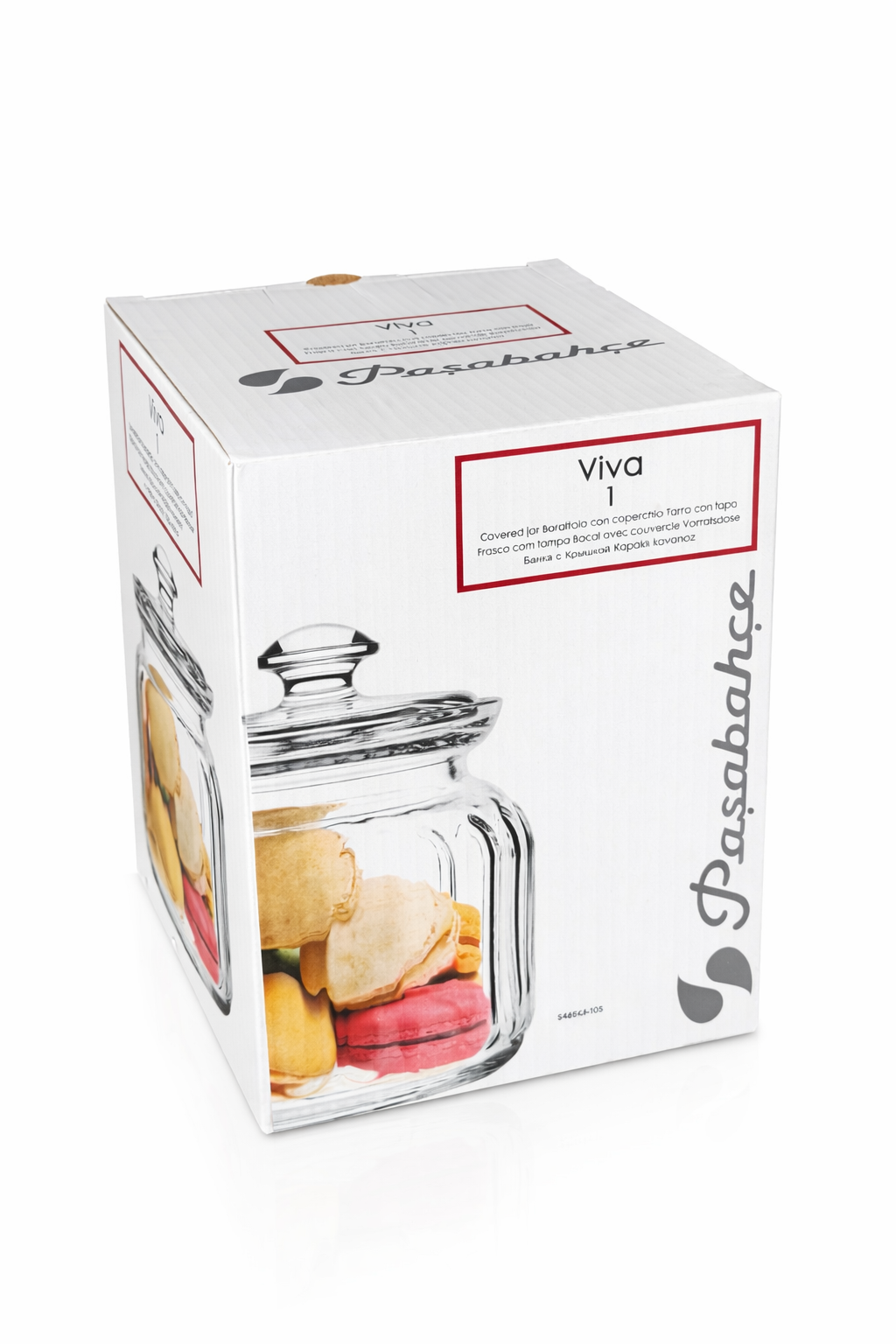 Viva Glass Storage Jar – Ribbed Edition (900ml)