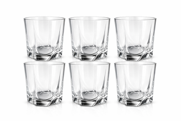 Luna Crystal Tumbler – Faceted Base (Set of 6)