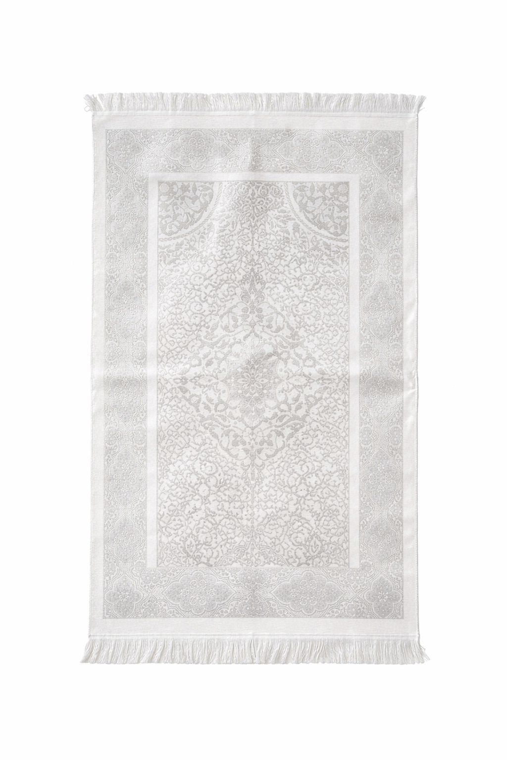 Safa Prayer Mat – Classic White Turkish Weave
