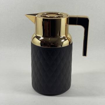 KANZ Mira – Quilted Flask (Black & Gold, 1L)