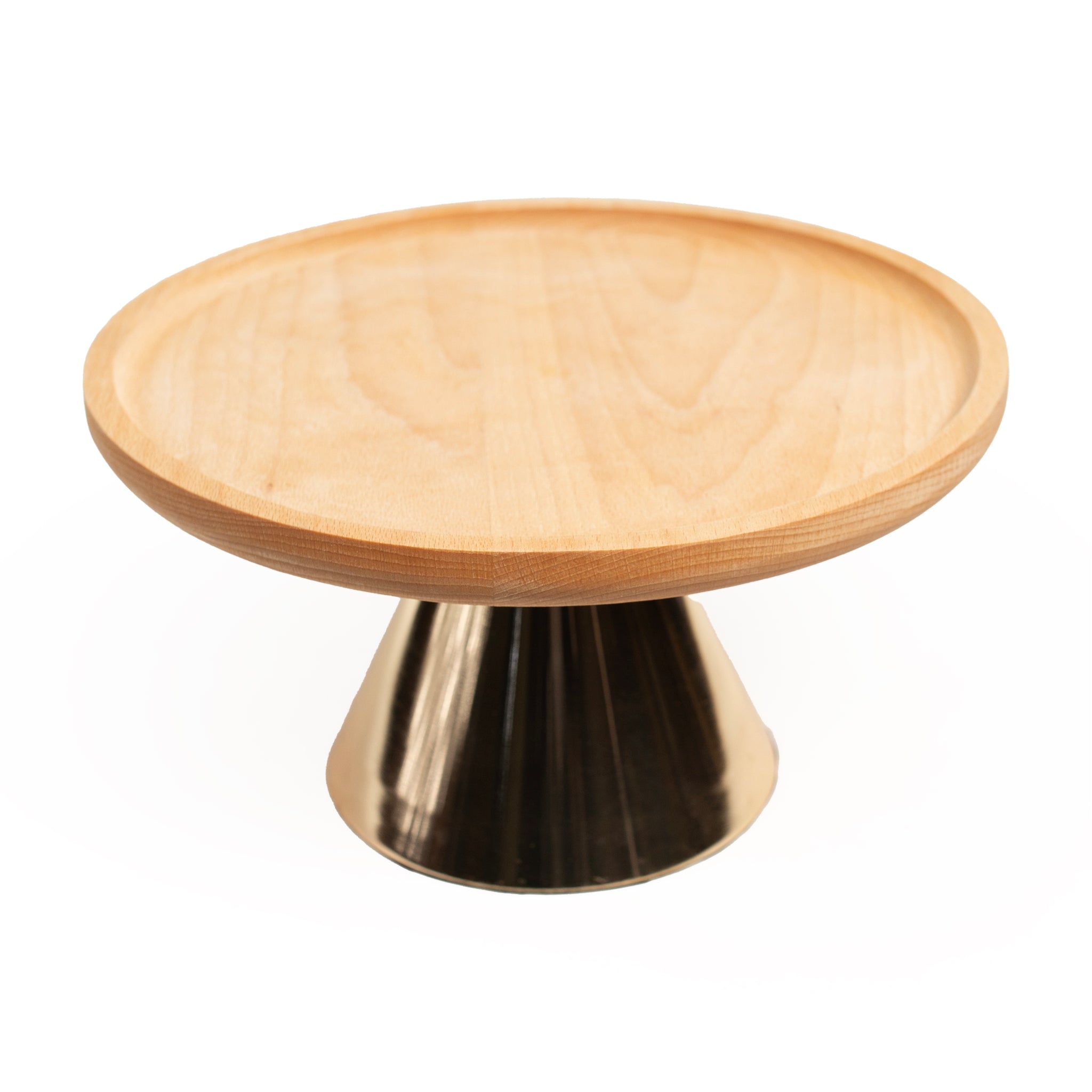 Modern Wooden & Metallic Cake Stand