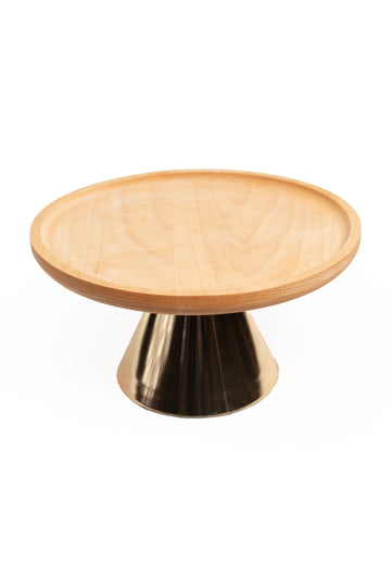Modern Wooden & Metallic Cake Stand