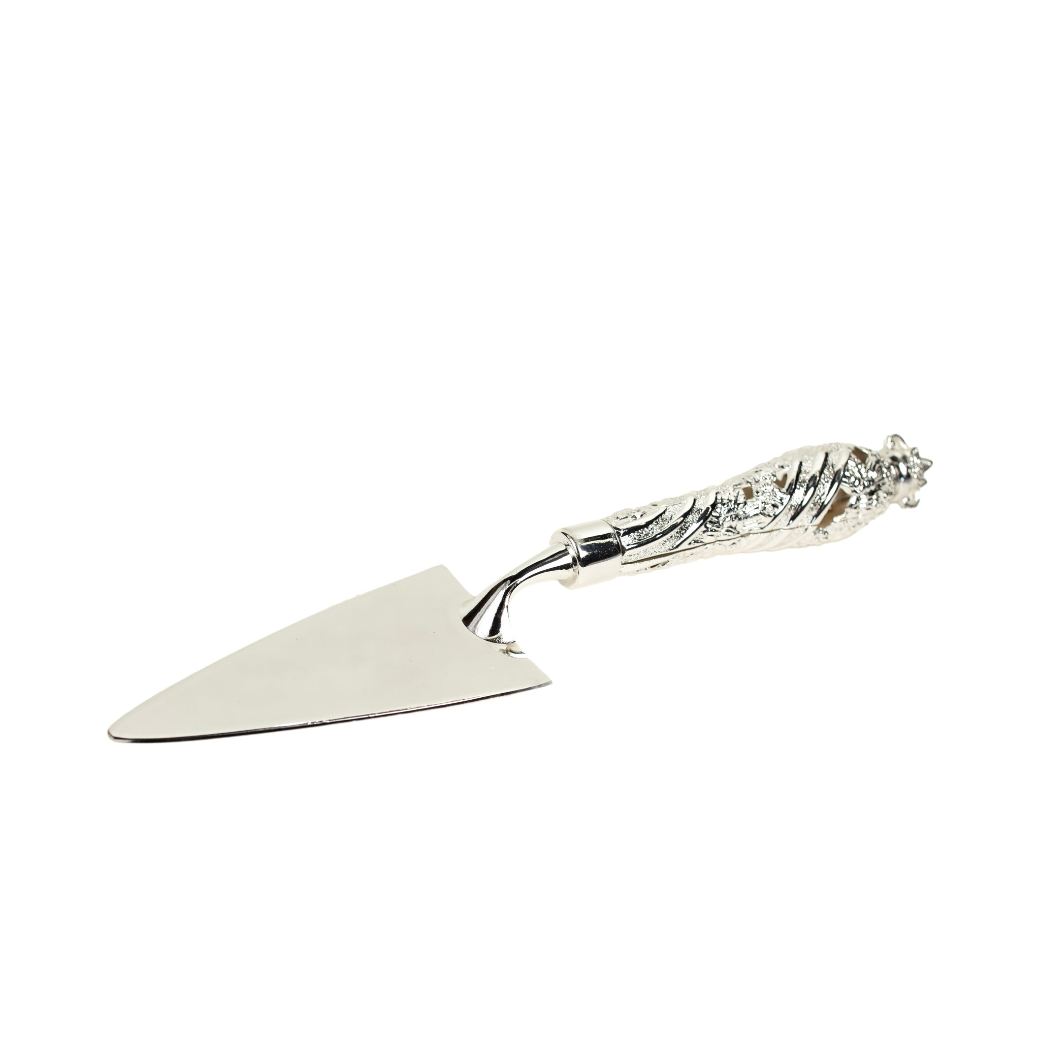 Silver Cake Server with Ornate Handle