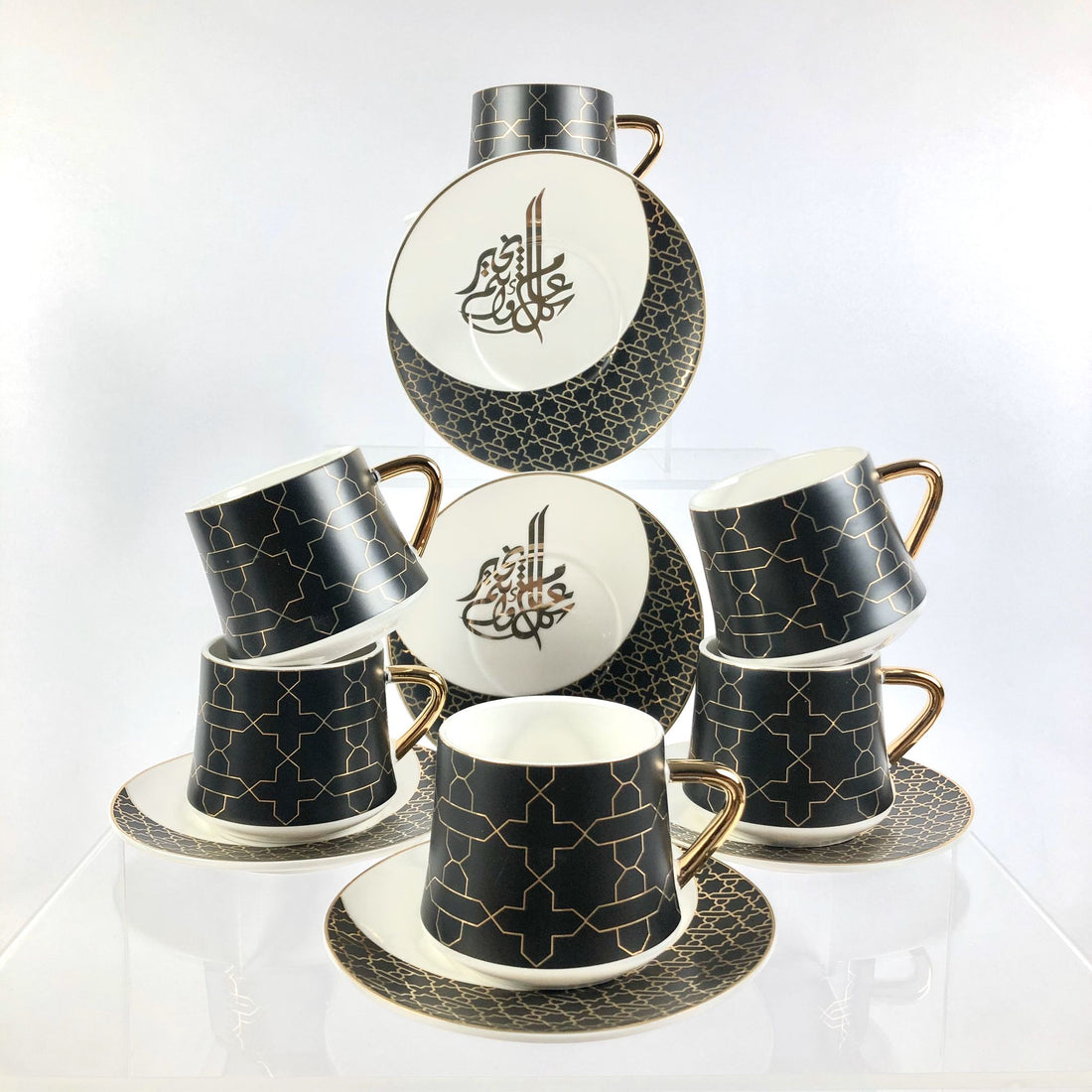 Eid Coffee Cups & Saucers - Exclusive Design by Kanz Home